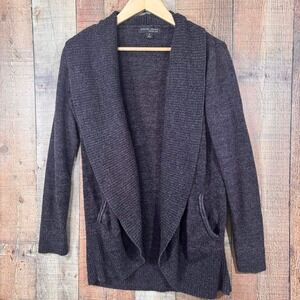 Barefoot Dreams CozyChic Lite Circle Cardigan Sweater Carbon Gray Womens Medium
